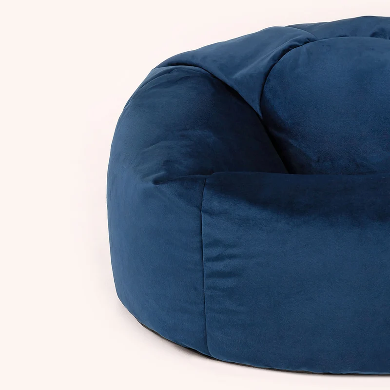 Kingston Velvet Klassischer Sitzsack - Marineblau