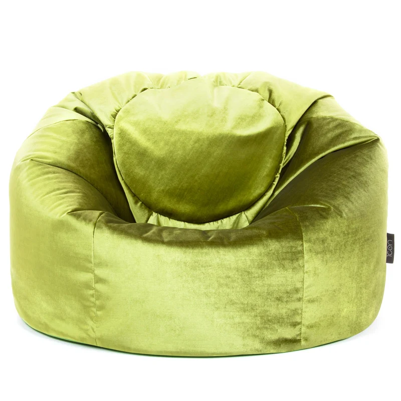 Kingston Samt Classic Sitzsack - Chartreuse-Grün