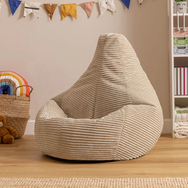 Dalton Sessel-Sitzsack für Kinder, Cord, Natur