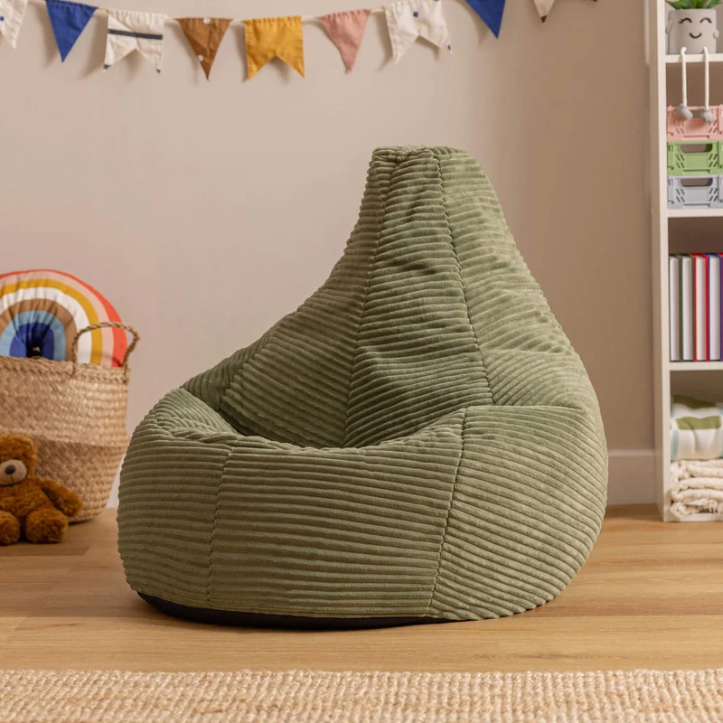 Dalton Sessel-Sitzsack für Kinder, Cord, Salbeigrün