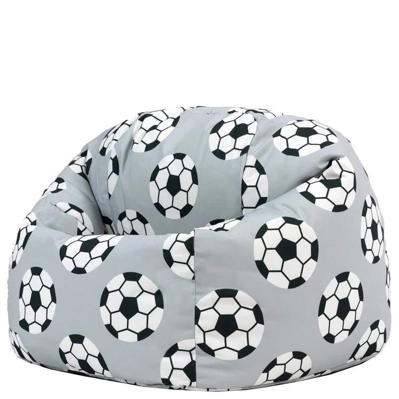 Klassischer Sitzsack für Kinder, Fußballmotiv, Mehrfarbig