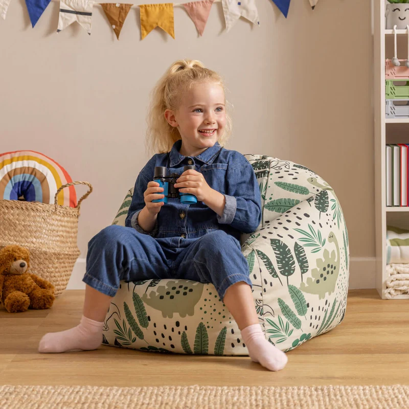 Klassischer Sitzsack mit Dinosaurier-Aufdruck für Kinder