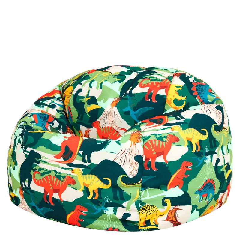 Klassischer Sitzsack für Kinder mit Dinosaurier-Aufdruck - Grün