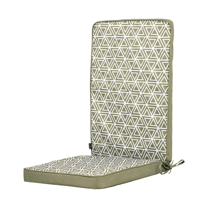 Geometrischer Druck Hohe Rückenlehne Sitzkissen Olive - Olive