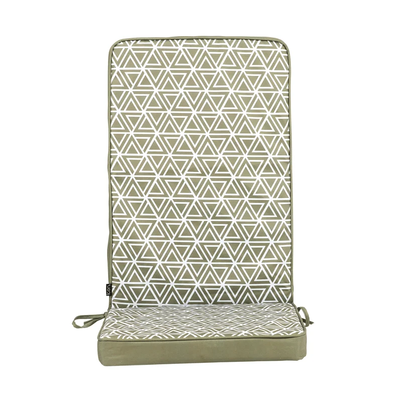 Geometrischer Druck Hohe Rückenlehne Sitzkissen Olive - Olive