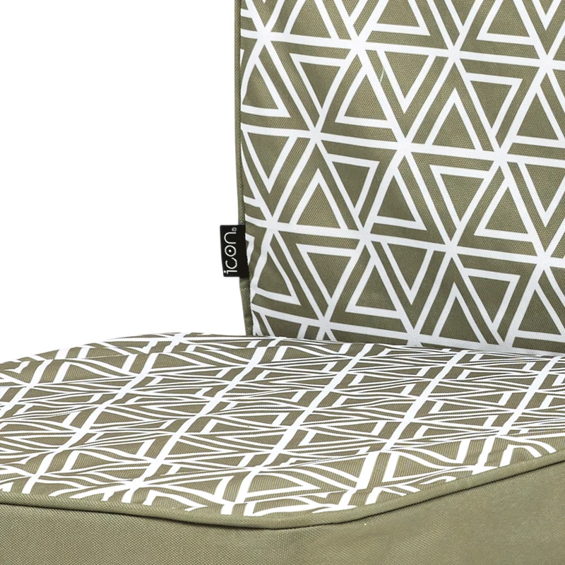 Geometrischer Druck Hohe Rückenlehne Sitzkissen Olive - Olive