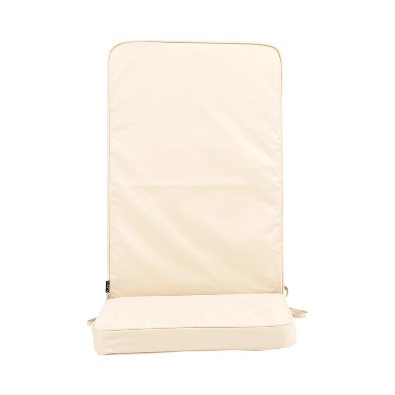 Einfaches Outdoor-Sitzkissen mit hoher Rückenlehne – Beige