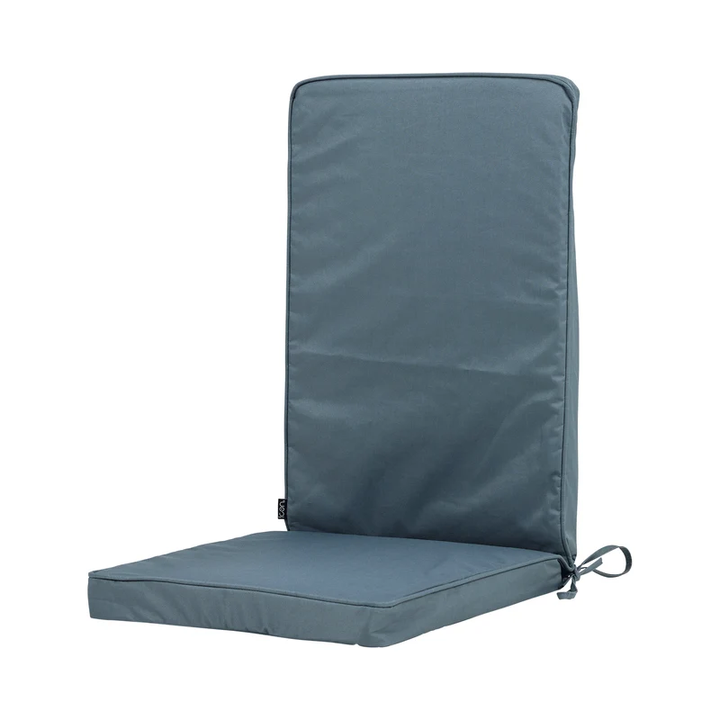Einfaches Outdoor-Sitzkissen mit hoher Rückenlehne – Anthrazitgrau