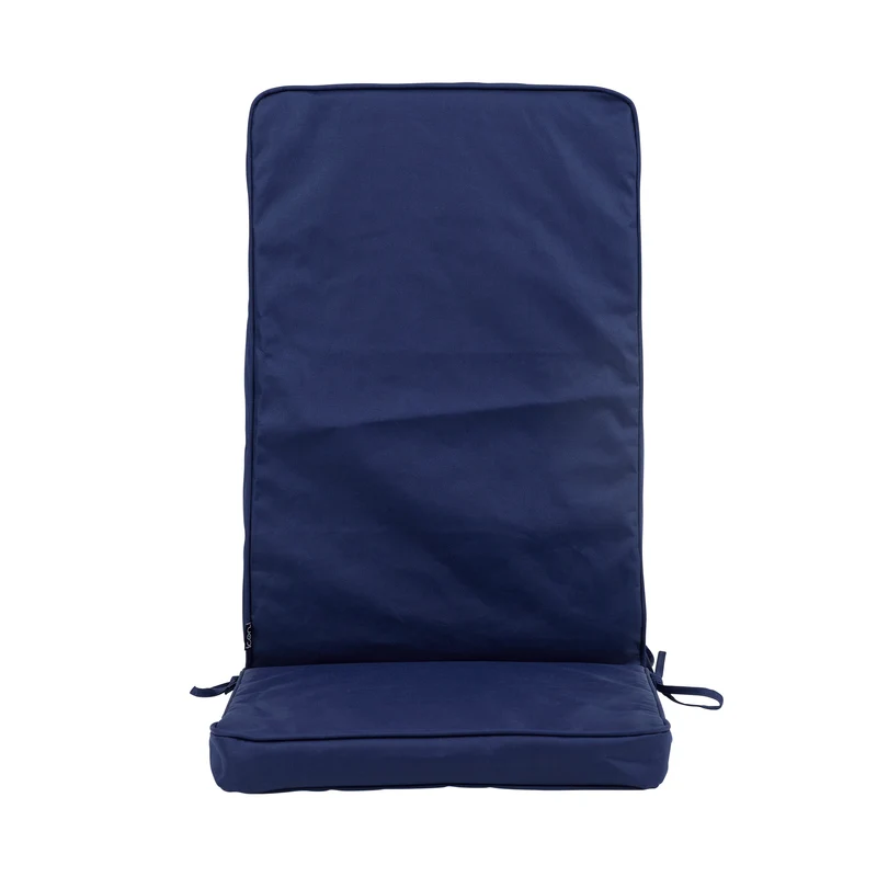 Einfaches Hochlehner-Sitzkissen für draußen - Blau