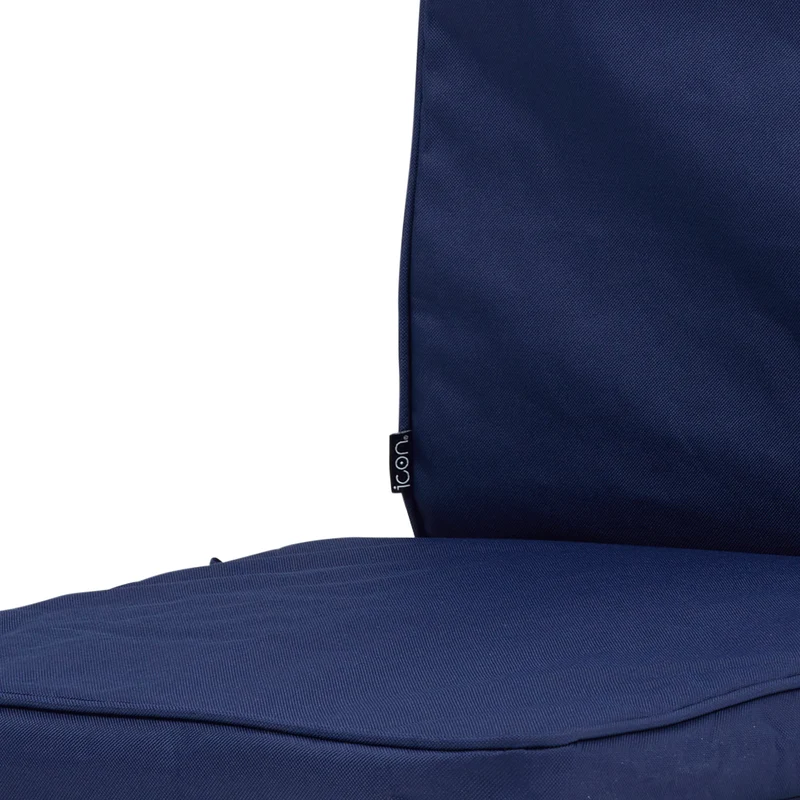 Einfaches Hochlehner-Sitzkissen für draußen - Blau