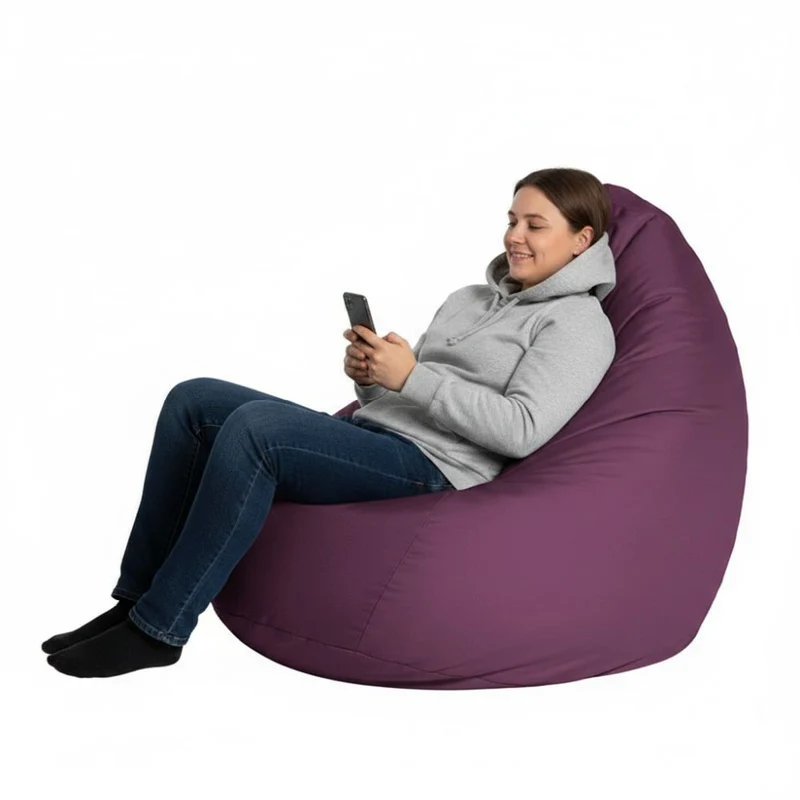 Sitzsack BeanBag Brava XXL, aubergine