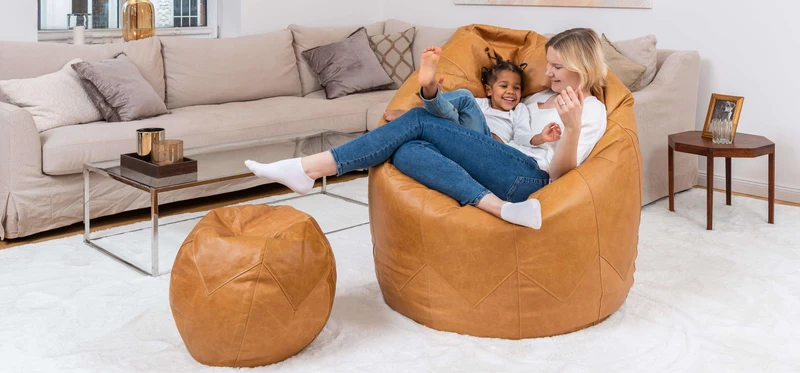Sitzsack Leder Premium, Groß
