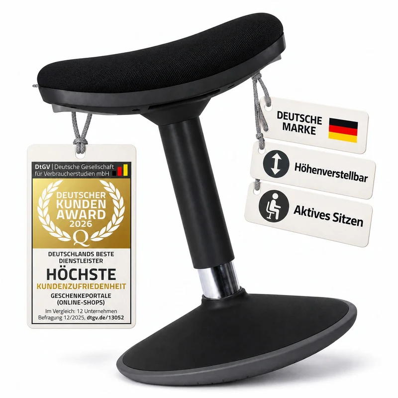 Ergonomischer Stehhocker 35-45cm - Höhenverstellbare Stehhilfe