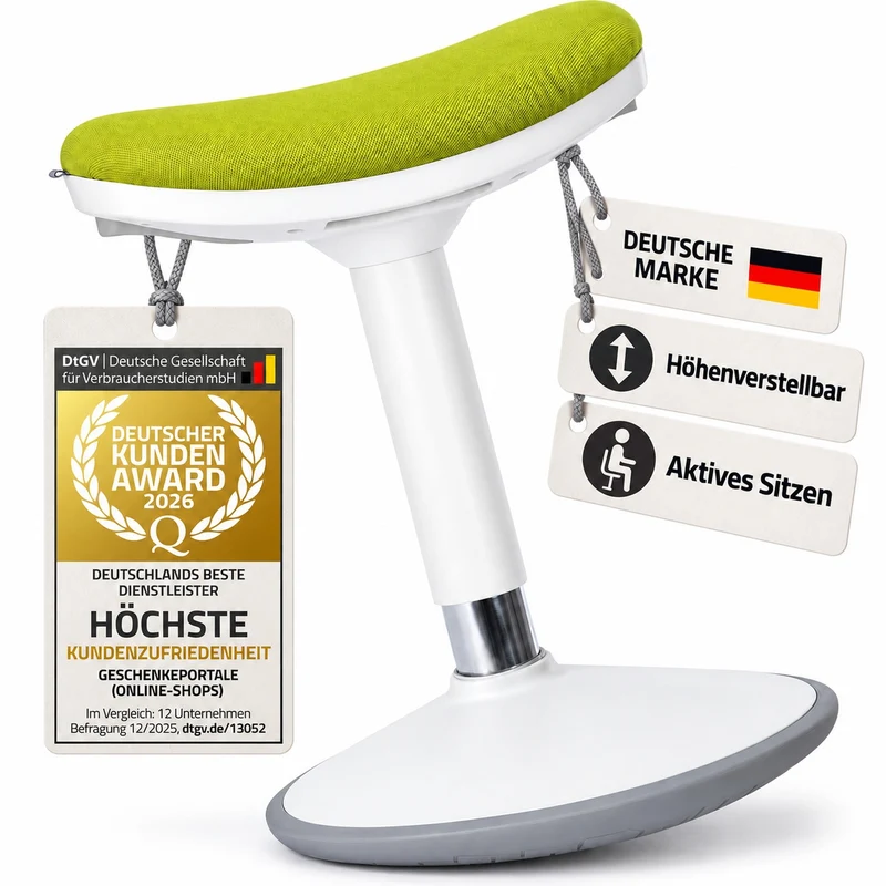 Ergonomischer Stehhocker 35-45cm - Höhenverstellbare Stehhilfe