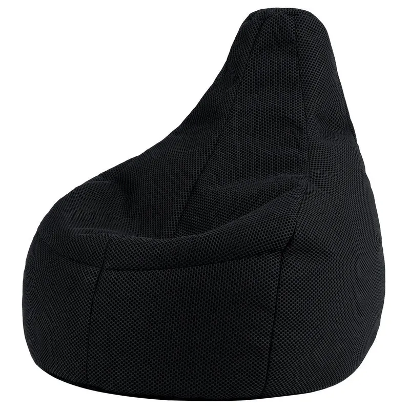 Gaming Sessel-Sitzsack, Performance-Mesh, Mitternachtsschwarz