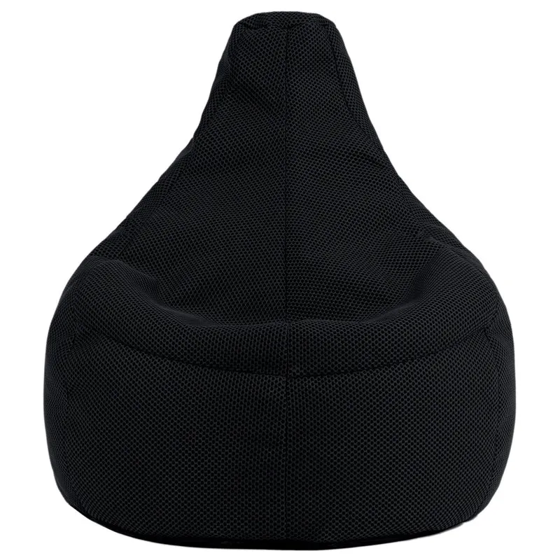 Gaming Sessel-Sitzsack, Performance-Mesh, Mitternachtsschwarz