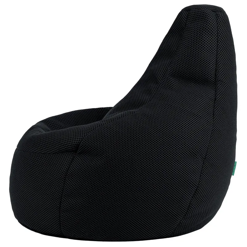 Gaming Sessel-Sitzsack, Performance-Mesh, Mitternachtsschwarz