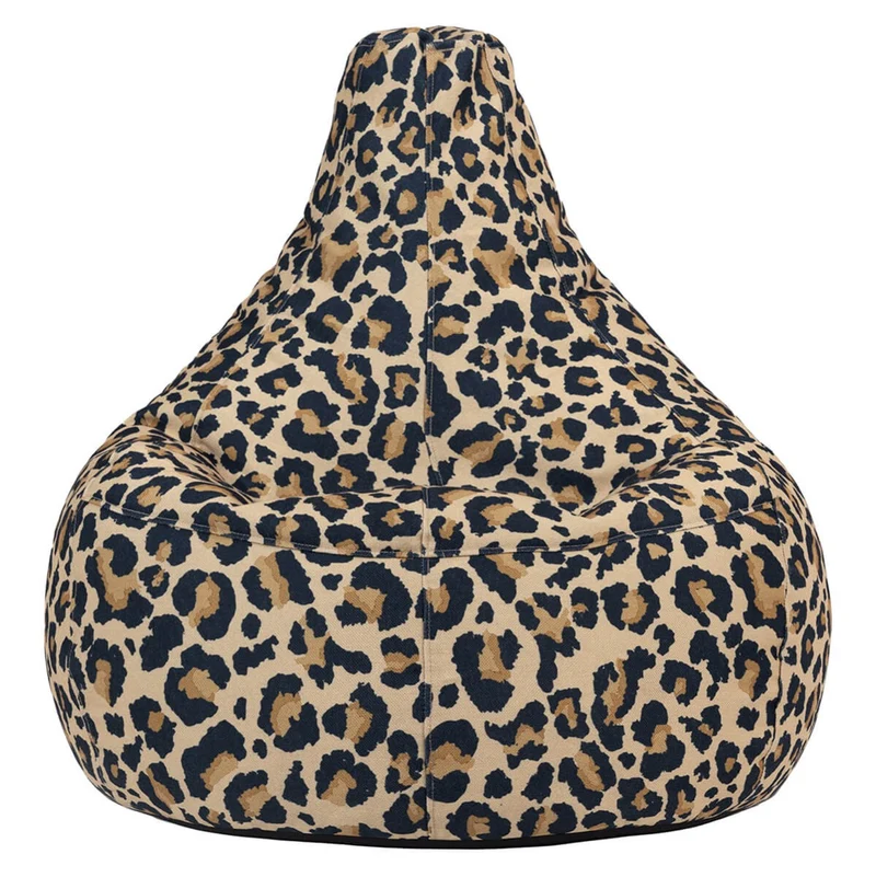 Dalton Gewebter Recliner Sitzsack, Leoparden-Print, Mehrfarbig