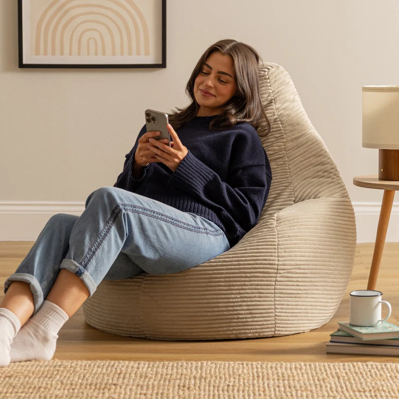 Dalton Recliner Sitzsack, Cord, Natur