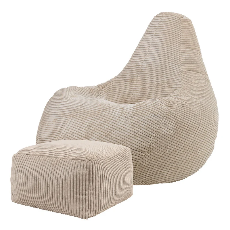 Dalton Recliner Sitzsack, Cord, Natur