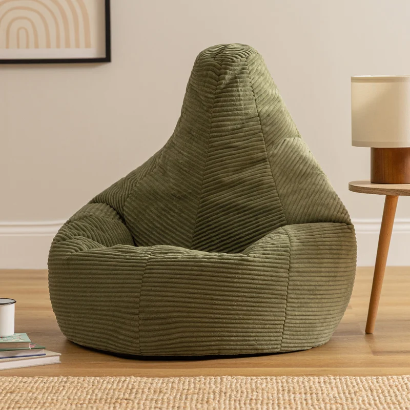 Dalton Recliner Sitzsack, Cord, salbeigrün