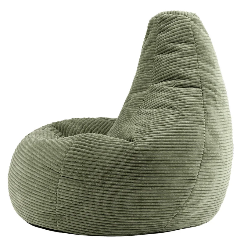Dalton Recliner Sitzsack, Cord, salbeigrün
