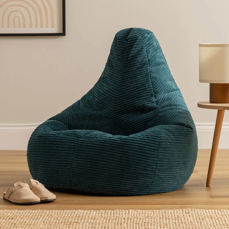 Dalton Recliner Sitzsack, Cord, Blaugrün