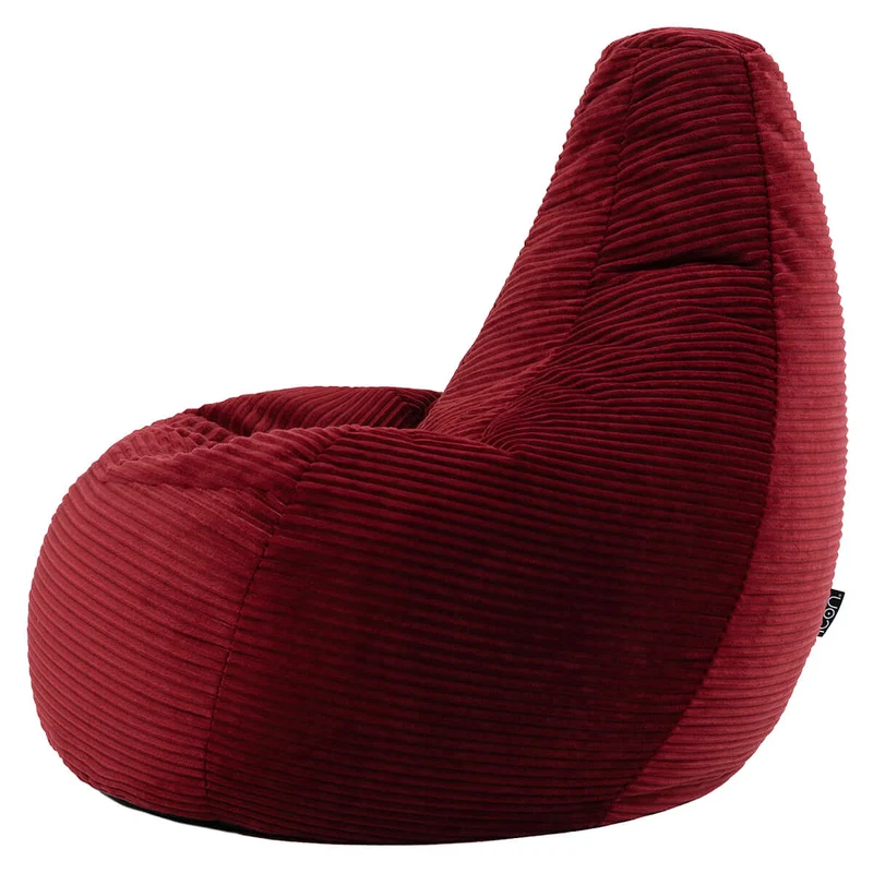 Dalton Recliner Sitzsack, Cord, Burgunderrot