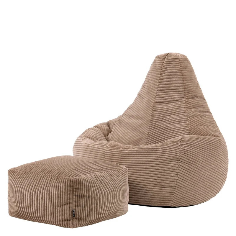 Dalton Recliner Sitzsack, Cord, Mokka-Braun