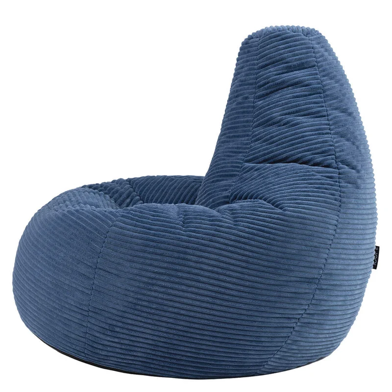 Dalton Sitzsack mit Rückenlehne, Cord, Denimblau