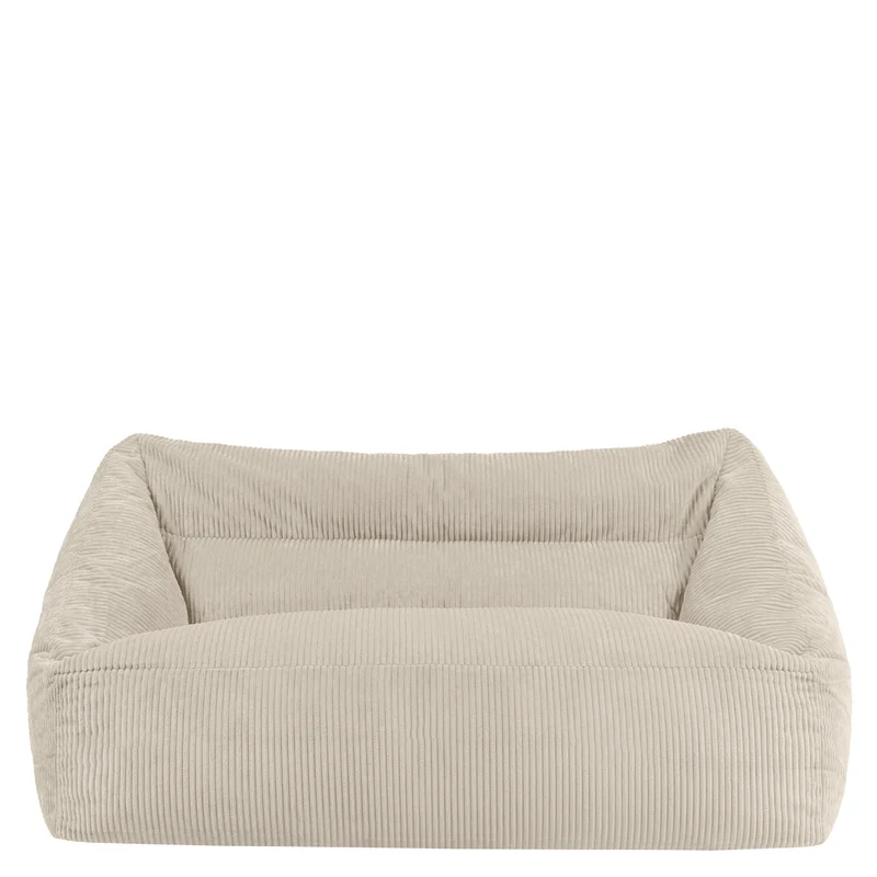 Cecilia Jumbo Cord Bean Bag Sofa - Stone