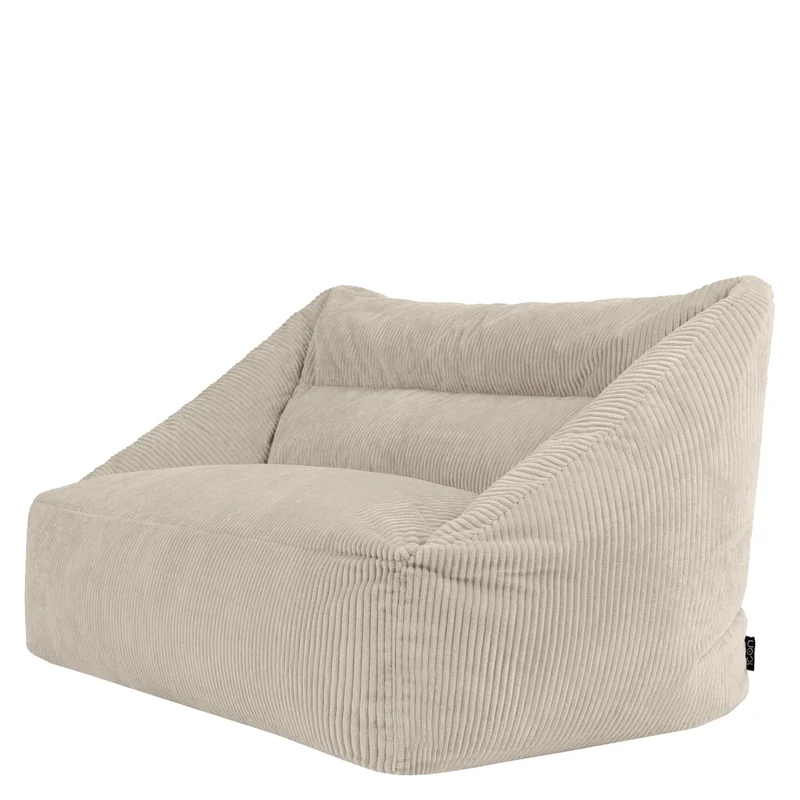 Cecilia Jumbo Cord Bean Bag Sofa - Stone