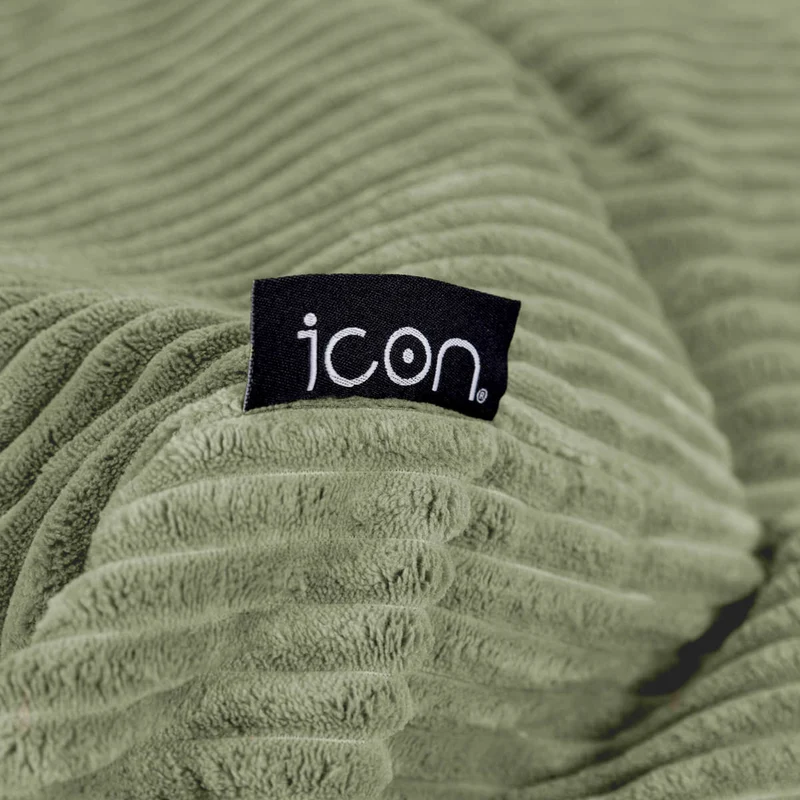 Cecilia Jumbo Cord Bean Bag Sofa - Sage Green