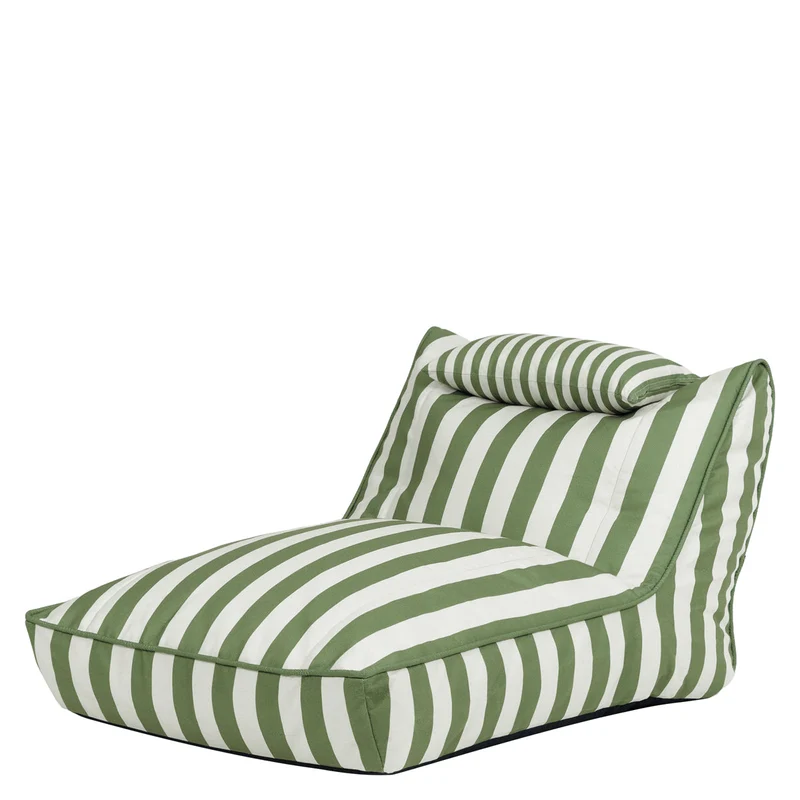 Nova Gewebter Gestreifter Lounger, Grün