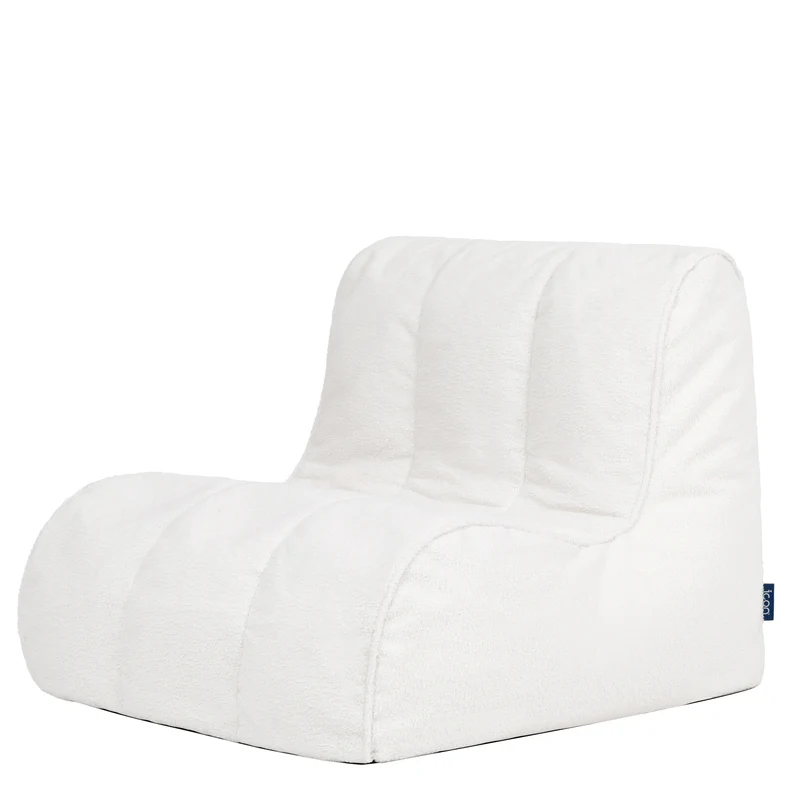 Swoop Bouclé Akzentsessel Sitzsack - Elfenbein