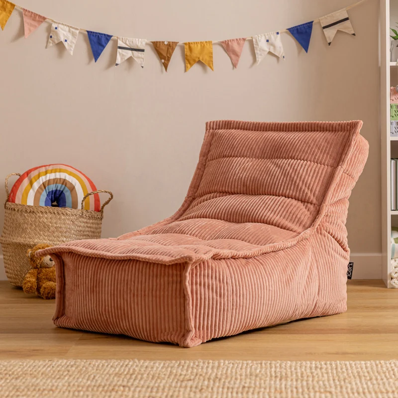 Dolce Kinder-Sitzsack, Cord, Morgenrosa