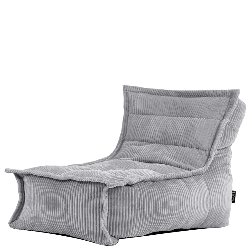 Dolce Kinder-Loungesessel, Cord, Hellgrau