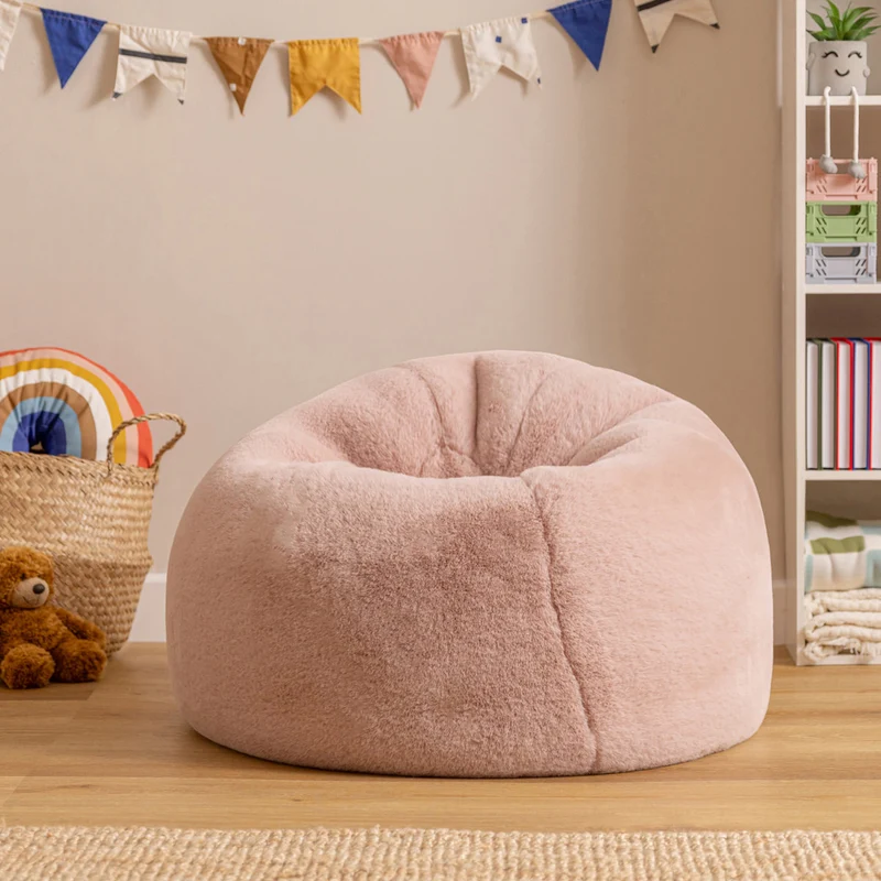 Kingston Kinder-Sitzsack, Kunstkaninchenfell, Hellrosa
