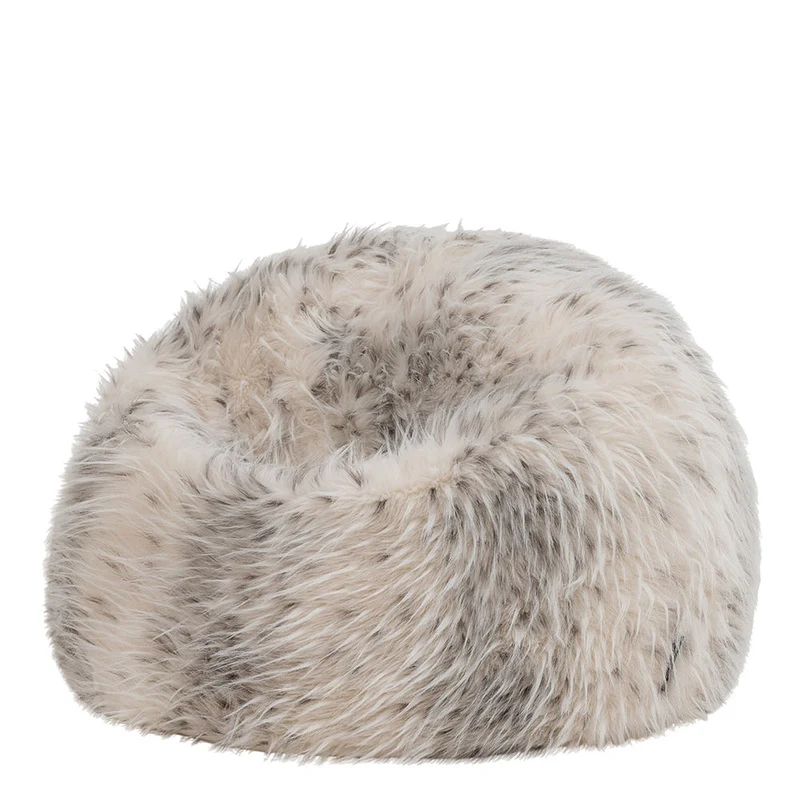 Kids Kingston Luxus-Kunstfell-Sitzsack – Schneeleopard