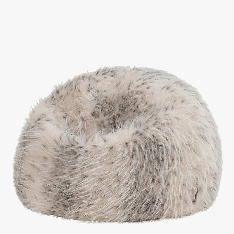 Kids Kingston Luxus-Kunstfell-Sitzsack – Schneeleopard