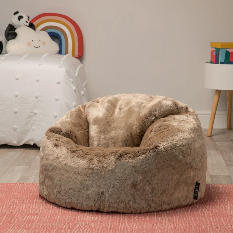 Kids Kingston Luxus-Sitzsack aus Kunstfell – Nerz