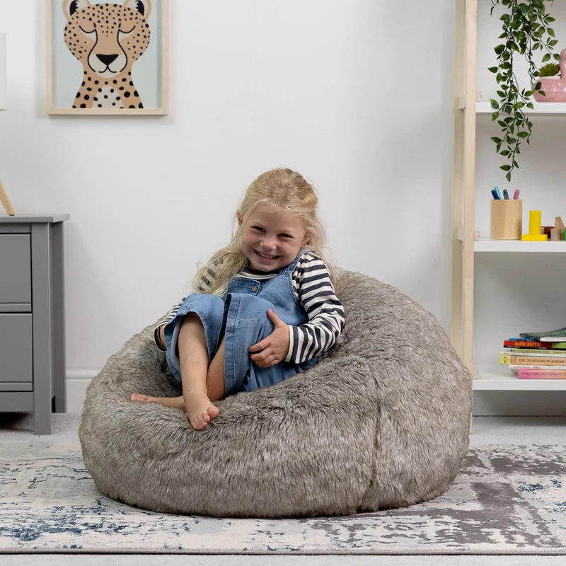 Kinder Kingston Luxuriöser Kunstfell-Sitzsack – Lapin