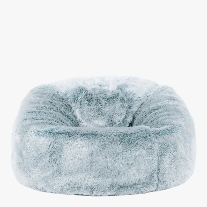 Kinder Kingston Luxus-Sitzsack aus Kunstfell – Hellblau