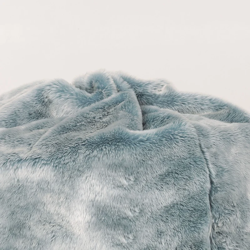 Kinder Kingston Luxus-Sitzsack aus Kunstfell – Hellblau