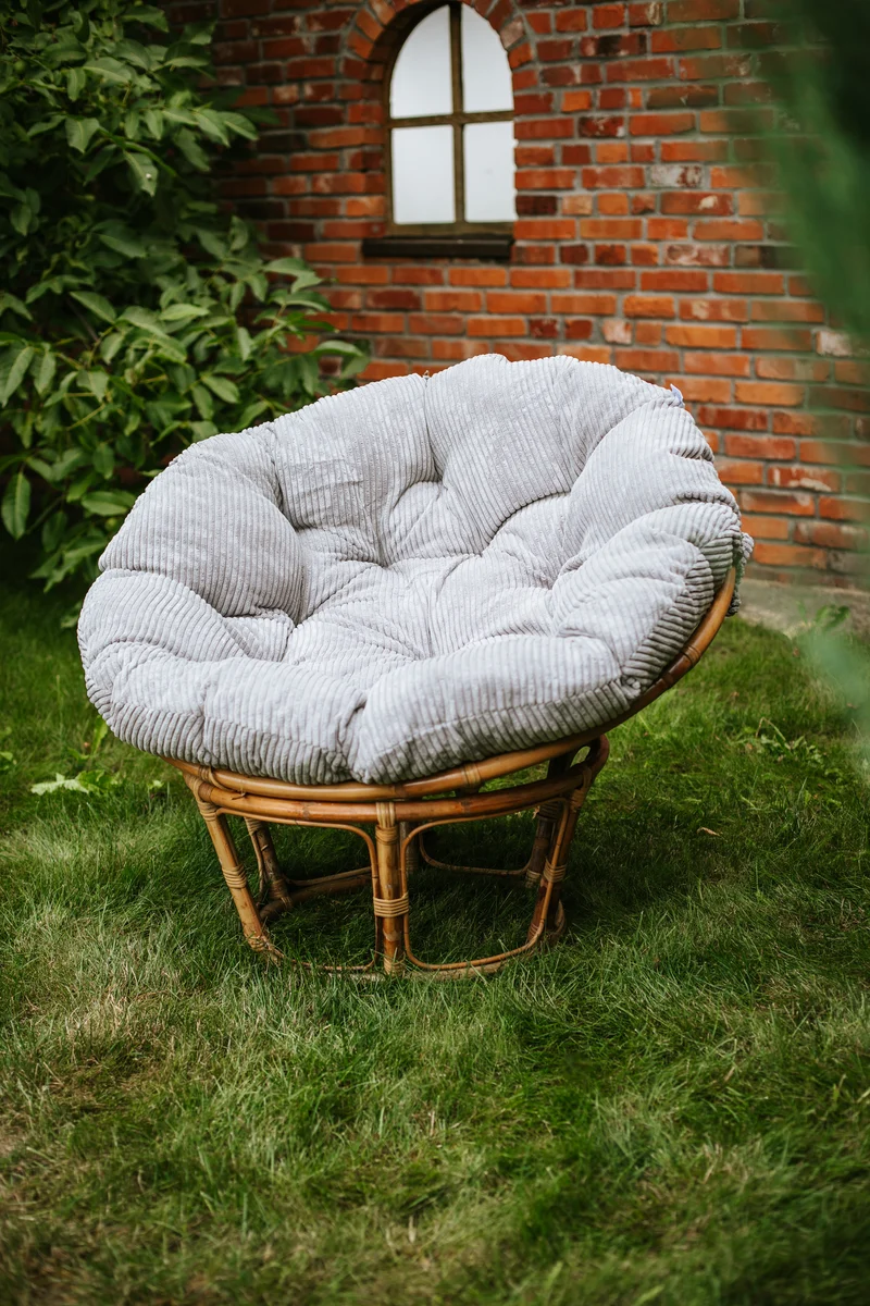 Rundes Cordkissen für Papasan-Sessel