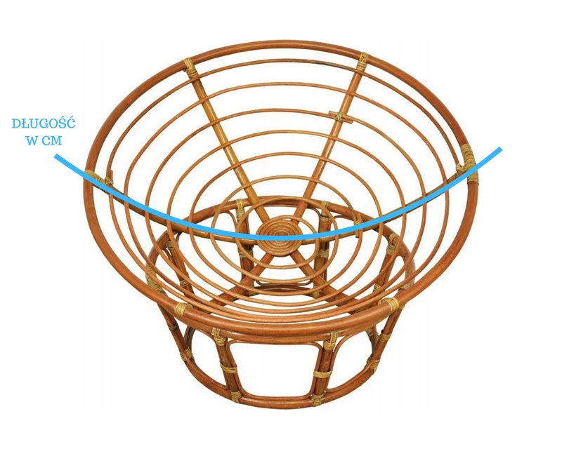 Rundes Cordkissen für Papasan-Sessel