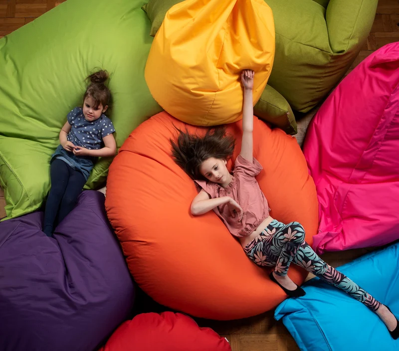 Sitzsack Pancake gefüllt mit EPS-Kugeln, großer Sitzsack für drinnen und draußen, wasserdicht, multifunktional, für Kinder und Erwachsene