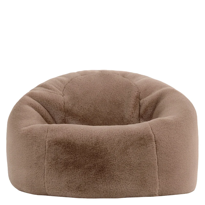 Kingston Klassischer Sitzsack, Kunstkaninchenfell, Mokka-Braun