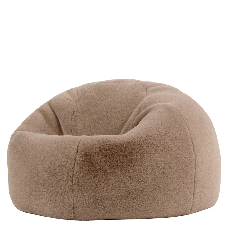 Kingston Klassischer Sitzsack, Kunstkaninchenfell, Mokka-Braun