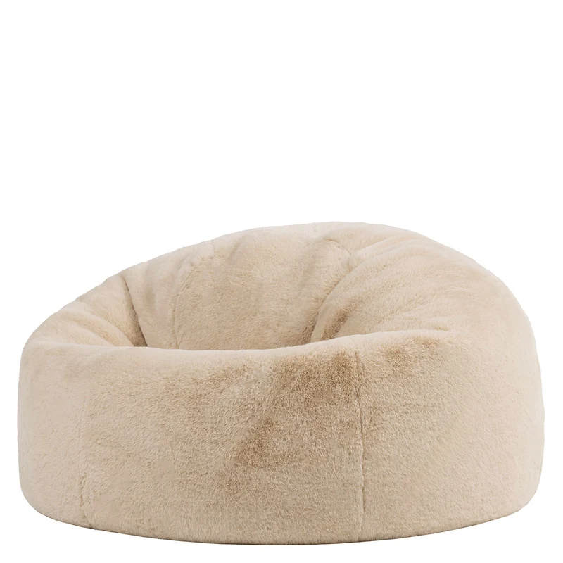Kingston Klassischer Sitzsack, Kunsttkaninchenfell, Naturfarbe